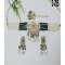Floral Kundan Look Bridal Set with Round Centerpiece & Maang Tikka