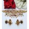 Classic Gold-Toned Round Kundan Bridal Choker with Pearl Drops