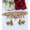 Antique Dual Color Kundan Pearl Bridal Choker Set with Jhumka Earrings