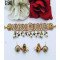 Designer Green Antique Gold Plated Choker Set with Pearl & Ruby Beads