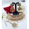 Heavy Bridal Kundan Choker Set with Maang Tikka – Antique Finish