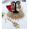 Square Motif Kundan Bridal Choker Set with Earrings & Tikka