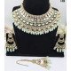 Luxurious Kundan Green Bead Bridal Necklace Set – Traditional Indian Jewelry with Earrings & Maang Tikka