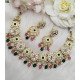 Floral Kundan Gold Necklace Set