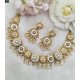 Royal Kundan Round Motif Choker Necklace Set with Pearl Drops