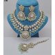 Designer Bridal Kundan Necklace Set with Ruby and Pearl Detailing – Elegant Wedding Jewelry Set