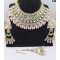 Luxurious Kundan Green Bead Bridal Necklace Set – Traditional Indian Jewelry with Earrings & Maang Tikka