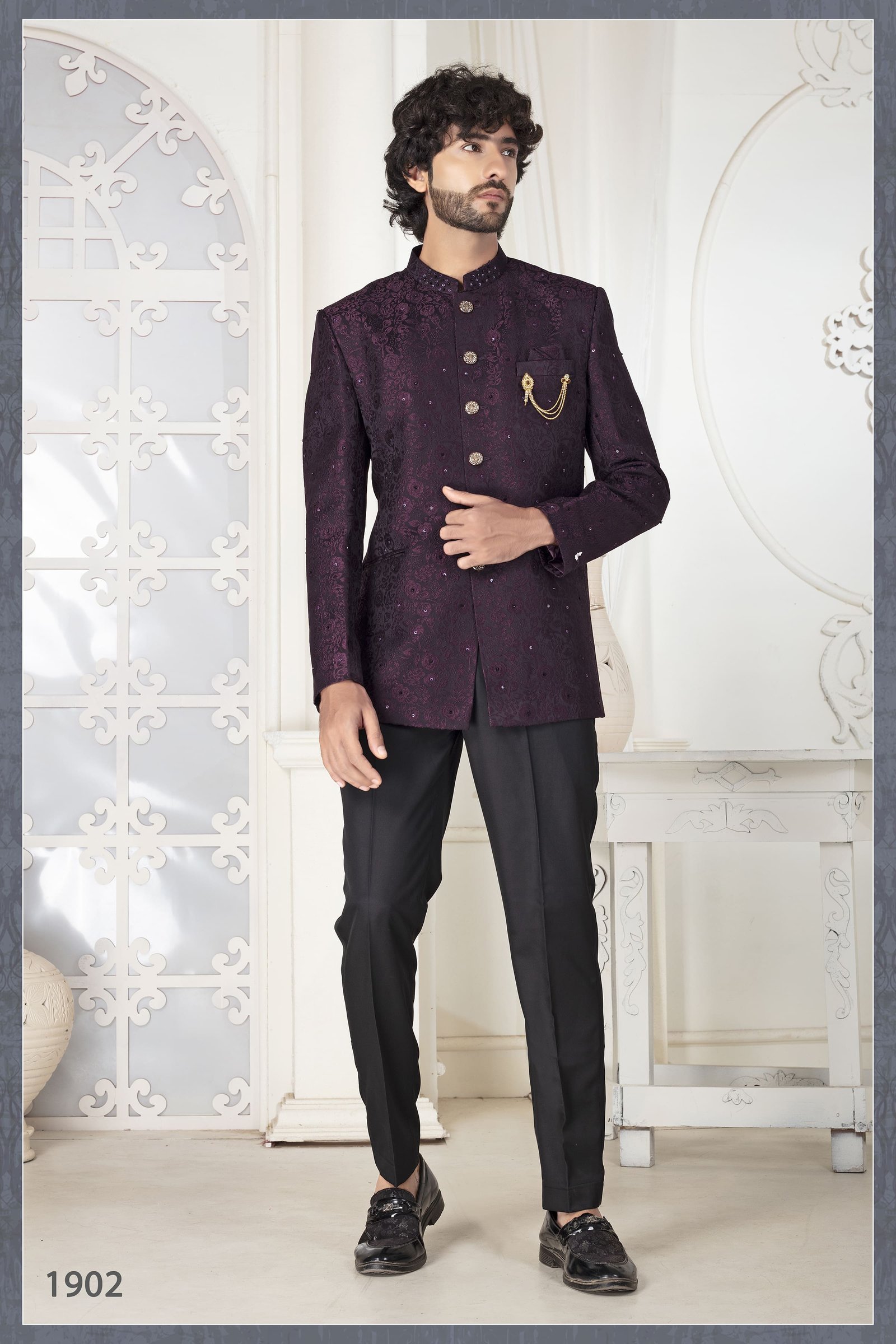 Designer Self Print Jodhpuri For Wedding 