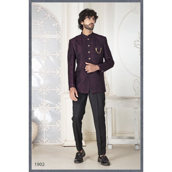 Designer Self Print Jodhpuri For Wedding 