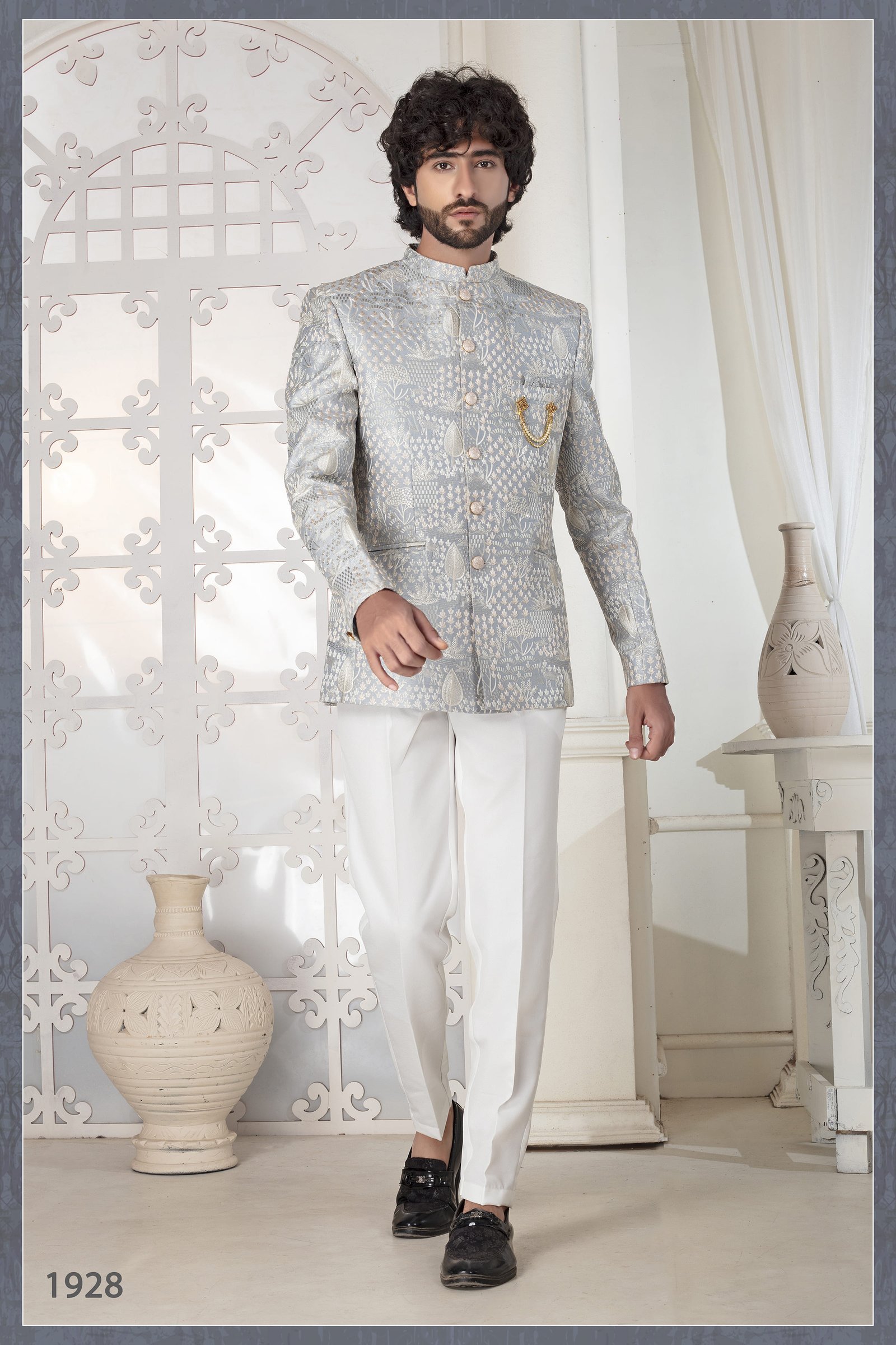 Self Print Jodhpuri For Men