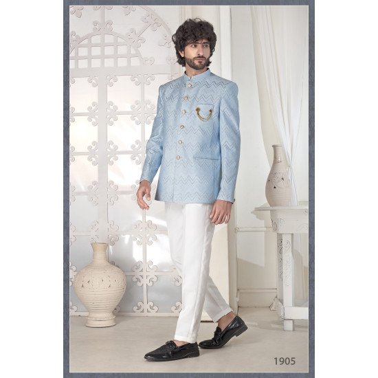 Designer Self Print Jodhpuri For Wedding