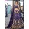 Regal Purple Embroidered Lehenga Choli with Antique Gold Zari Work