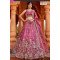 Designer Pink Cutdana and Sequence Lehenga Choli with Antique Gold Zari Work