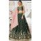 Elegant Olive Green Embroidered Lehenga Choli with Baby Pink Dupatta