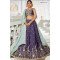 Voilet Embroidered Lehenga Choli with Sea Green Dupatta