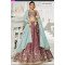 Elegant Rose Gold Embroidered Lehenga Choli with Sea Green Dupatta