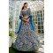 Royal Navy Blue Heavily Embellished Bridal Lehenga 