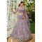 Regal Mauve Embroidered Net Bridal Lehenga Set