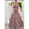 Designer Lavender Embroidered Net Bridal Lehenga Set