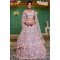 Pastel Mauve Floral Embroidered Bridal Lehenga Set