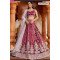 Royal Burgundy Silk Embroidered Bridal Lehenga Set