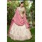 Designer Ivory Embroidered Lehenga with Pink Dupatta