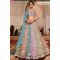 Designer Multicolor Panel Sequence And Embrodery Work Lehenga