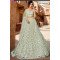 Lime Green Embroidered Net Lehenga Choli with Floral Motifs