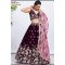 Burgundy Floral Lehenga Choli with Pink Organza Dupatta – A Regal Choice for Day Weddings & Mehendi