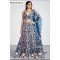 Navy Blue Thread Embroidered Lehenga with Net Dupatta – For Grand Weddings & Receptions