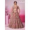 Designer RoseGold Embroidered Bridal Lehenga Set