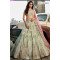 Graceful Lime Green Embroidered Lehenga Choli with Pink Net Dupatta