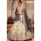 Royal Cream & Navy Blue Embroidered Bridal Lehenga Choli with Banarasi Dupatta