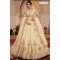 Cream Mirror & Thread Embroidered Lehenga Choli with Tassel Dupatta