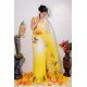 Designer Yellow Handpaint Saree 