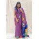 Festive Fusion: Purple Designer Saree with Multicolor Patchwork Pallu