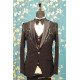 Designer Black Handwork Suit For Groom